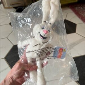 Vintage 1997 General Mills Trix Cereal White Plush Bunny Toy